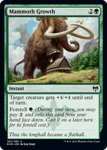 画像1: 【ENG】マンモス化/Mammoth Growth[MTG_KHM_183Ｃ] (1)