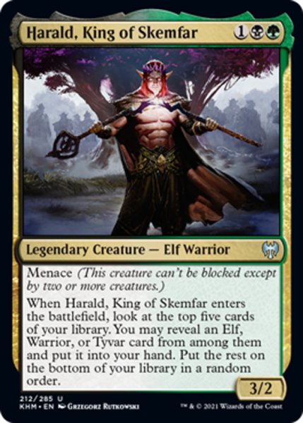 画像1: 【ENG】スケムファーの王、ヘラルド/Harald, King of Skemfar[MTG_KHM_212Ｕ] (1)