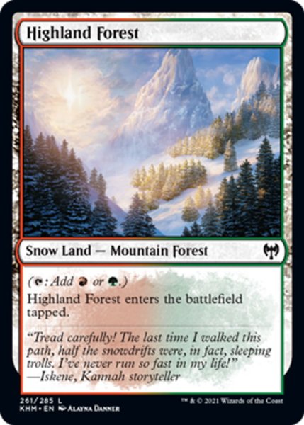 画像1: 【ENG】高地の森/Highland Forest[MTG_KHM_261Ｃ] (1)