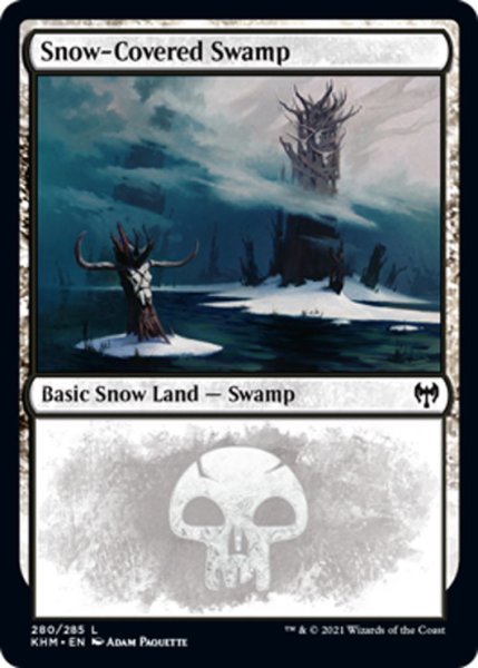 画像1: 【ENG】冠雪の沼/Snow-Covered Swamp[MTG_KHM_280Ｌ] (1)