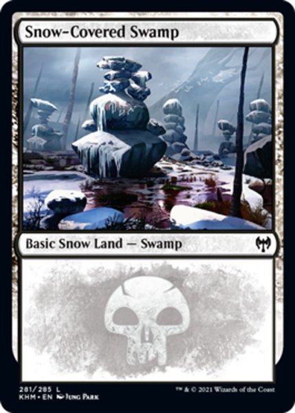 画像1: 【ENG】冠雪の沼/Snow-Covered Swamp[MTG_KHM_281Ｌ] (1)