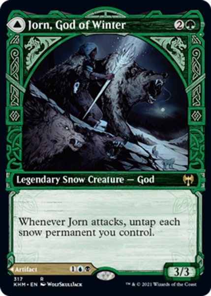 画像1: 【ENG】冬の神、ヨーン/Jorn, God of Winter/霧氷杖、カルドリング/Kaldring, the Rimestaff[MTG_KHM_317Ｒ] (1)