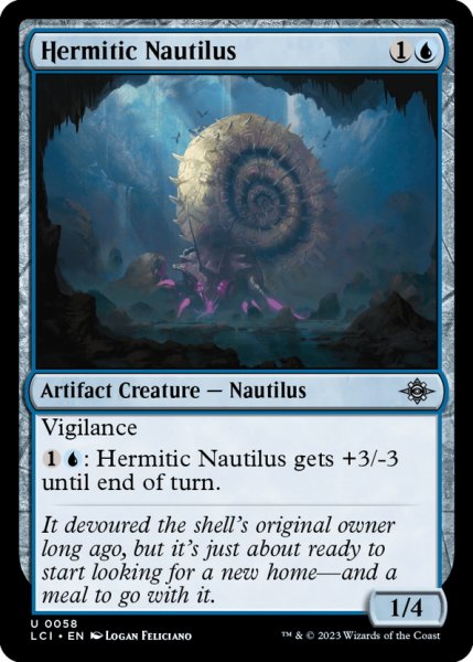 画像1: 【ENG】隠遁のオウムガイ/Hermitic Nautilus[MTG_LCI_058U] (1)