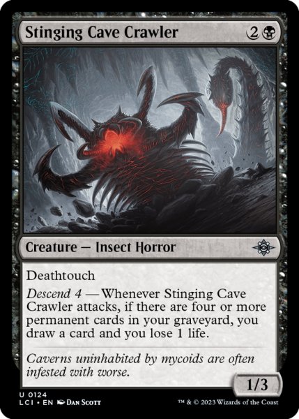 画像1: 【ENG】洞窟を這い刺すもの/Stinging Cave Crawler[MTG_LCI_124U] (1)