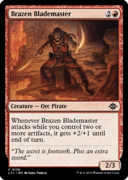 画像1: 【ENG】鉄面連合の刃使い/Brazen Blademaster[MTG_LCI_136C] (1)