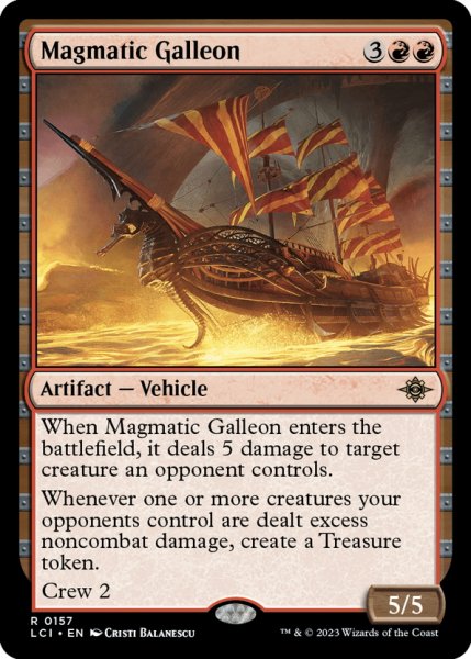 画像1: 【ENG】マグマ用ガレオン船/Magmatic Galleon[MTG_LCI_157R] (1)