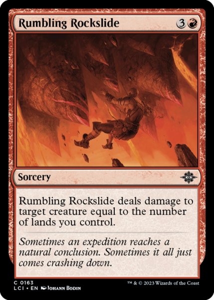 画像1: 【ENG】轟く岩滑り/Rumbling Rockslide[MTG_LCI_163C] (1)