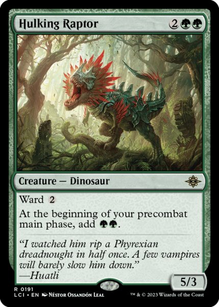 画像1: 【ENG】巨体の猛竜/Hulking Raptor[MTG_LCI_191R] (1)