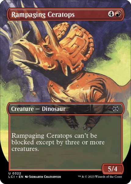 画像1: 【ENG】暴走するケラトプス/Rampaging Ceratops[MTG_LCI_322U] (1)