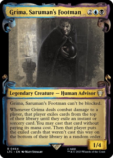 画像1: 【ENG】★Foil★サルマンの下僕、グリマ/Grima, Saruman's Footman[MTG_LTC_0464R] (1)