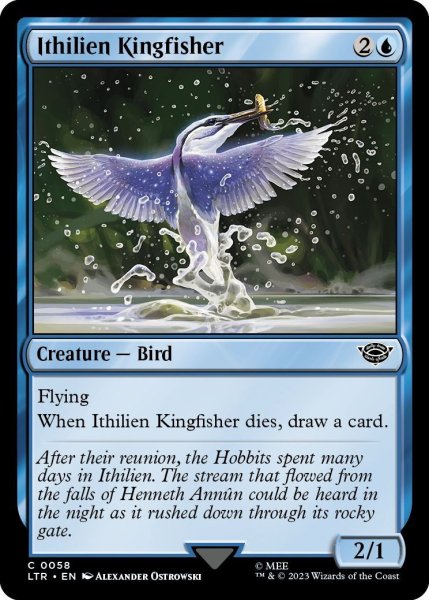 画像1: 【ENG】イシリアンのカワセミ/Ithilien Kingfisher[MTG_LTR_0058C] (1)