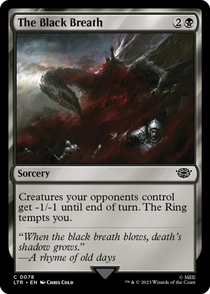 画像1: 【ENG】黒の息/The Black Breath[MTG_LTR_0078C] (1)