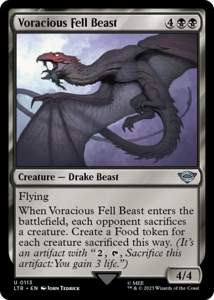 画像1: 【ENG】貪欲なる忌まわしき獣/Voracious Fell Beast[MTG_LTR_0113U] (1)