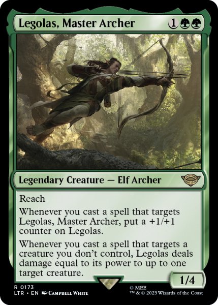 画像1: 【ENG】弓の名人、レゴラス/Legolas, Master Archer[MTG_LTR_0173R] (1)