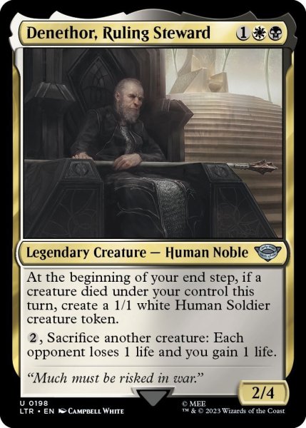 画像1: 【ENG】統治する執政、デネソール/Denethor, Ruling Steward[MTG_LTR_0198U] (1)