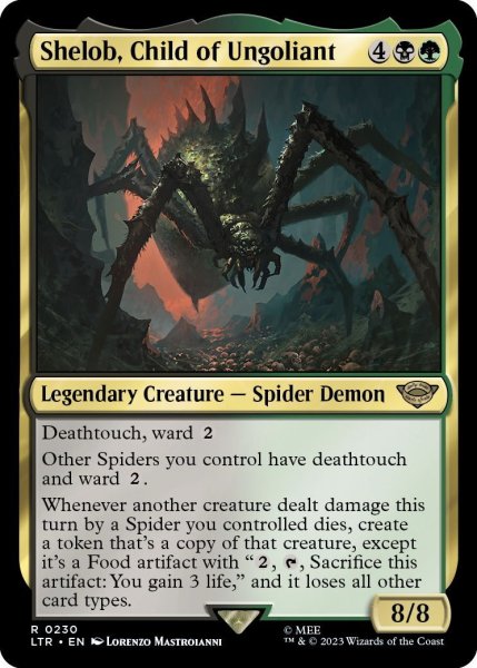 画像1: 【ENG】ウンゴリアントの末裔、シェロブ/Shelob, Child of Ungoliant[MTG_LTR_0230R] (1)