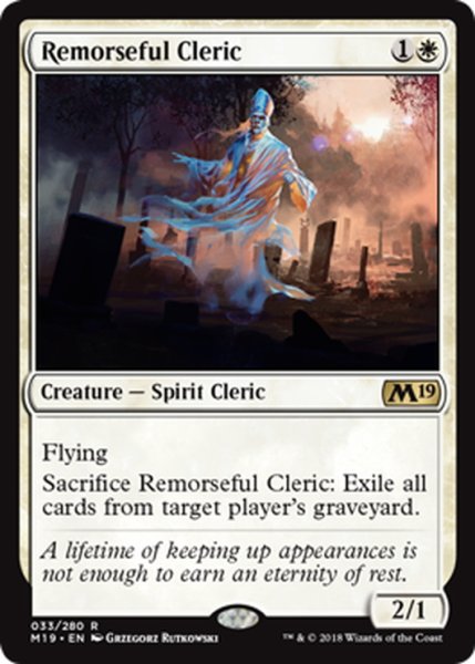 画像1: 【ENG】悔恨する僧侶/Remorseful Cleric[MTG_M19_033R] (1)