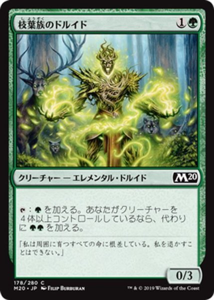 画像1: 【JPN】枝葉族のドルイド/Leafkin Druid[MTG_M20_178C] (1)