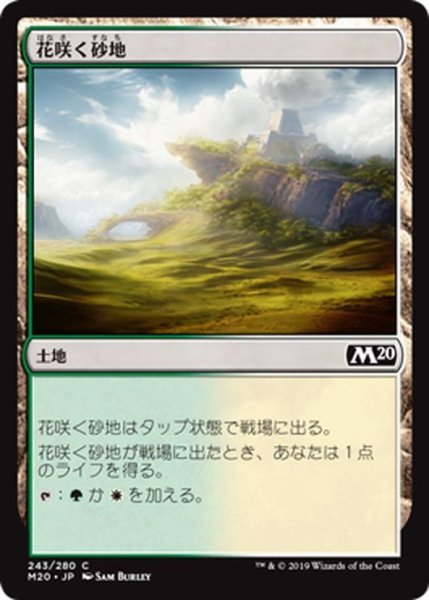 画像1: 【JPN】花咲く砂地/Blossoming Sands[MTG_M20_243C] (1)