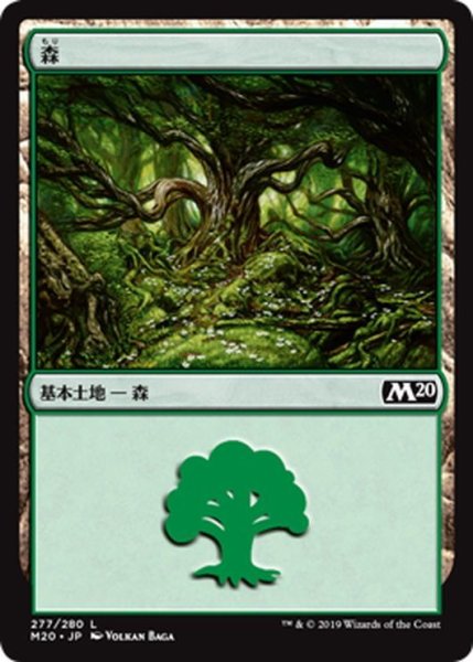 画像1: 【JPN】森/Forest[MTG_M20_277L] (1)