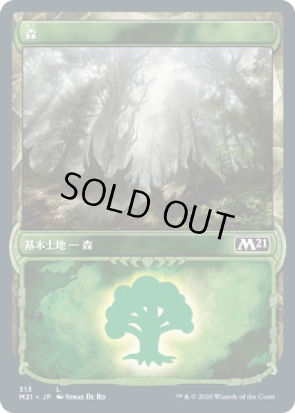 画像1: 【JPN】★Foil★森/Forest[MTG_M21_313L] (1)