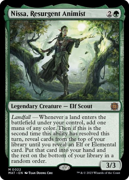 画像1: 【ENG】復活した精霊信者、ニッサ/Nissa, Resurgent Animist[MTG_MAT_0022M] (1)