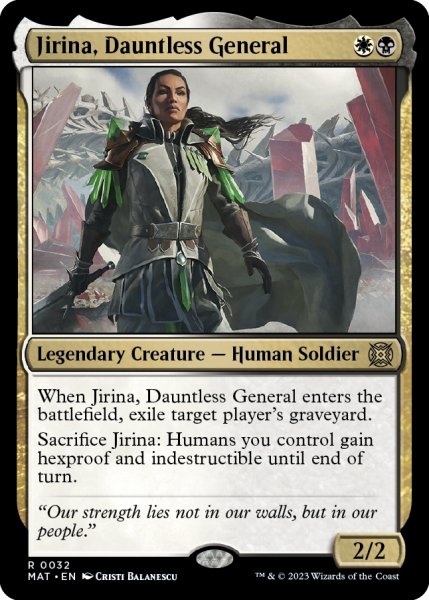 画像1: 【ENG】★Foil★不屈の将軍、ジリーナ/Jirina, Dauntless General[MTG_MAT_0032R] (1)