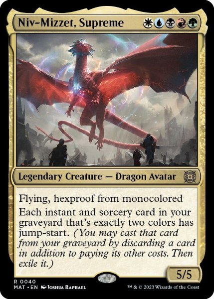 画像1: 【ENG】★Foil★至高の者、ニヴ＝ミゼット/Niv-Mizzet, Supreme[MTG_MAT_0040R] (1)