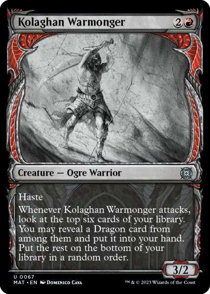 画像1: 【ENG】★Foil★コラガンの戦争屋/Kolaghan Warmonger[MTG_MAT_0067U] (1)