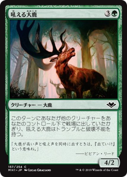 画像1: 【JPN】吼える大鹿/Bellowing Elk[MTG_MH1_157C] (1)