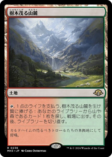 画像1: 【JPN】★Foil★樹木茂る山麓[MTG_MH3_0236_R] (1)