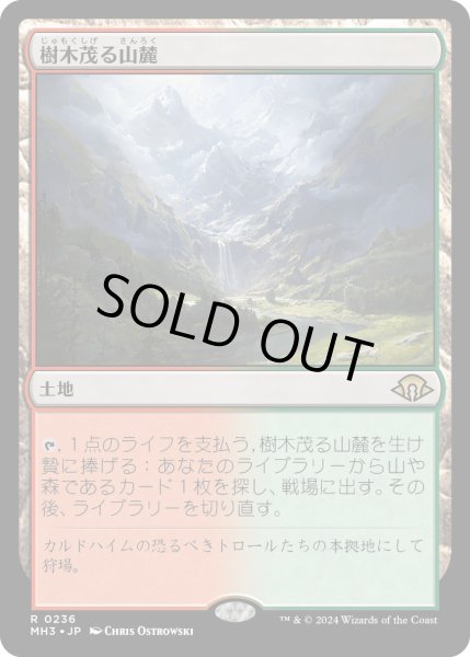 画像1: 【JPN】樹木茂る山麓/Wooded Foothills[MTG_MH3_0236_R] (1)