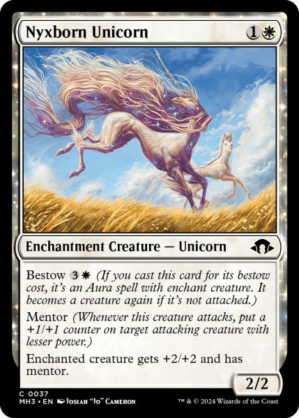 画像1: 【ENG】ニクス生まれの一角獣/Nyxborn Unicorn[MTG_MH3_0037_C] (1)