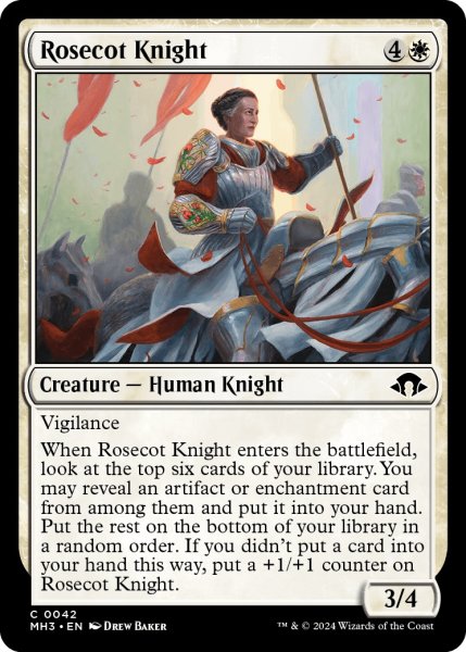 画像1: 【ENG】ローズコットの騎士/Rosecot Knight[MTG_MH3_0042_C] (1)