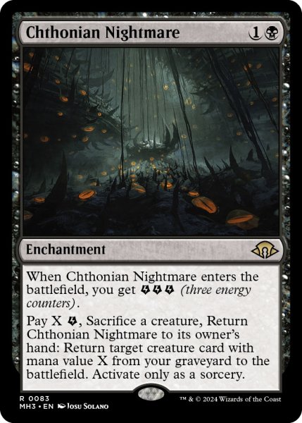 画像1: 【ENG】黄泉帰る悪夢/Chthonian Nightmare[MTG_MH3_0083_R] (1)