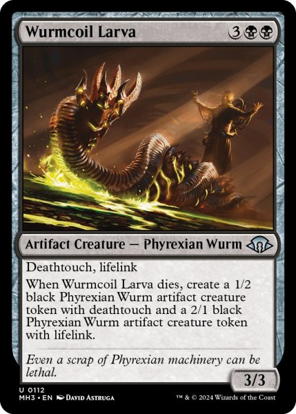 画像1: 【ENG】ワームとぐろの幼生/Wurmcoil Larva[MTG_MH3_0112_U] (1)