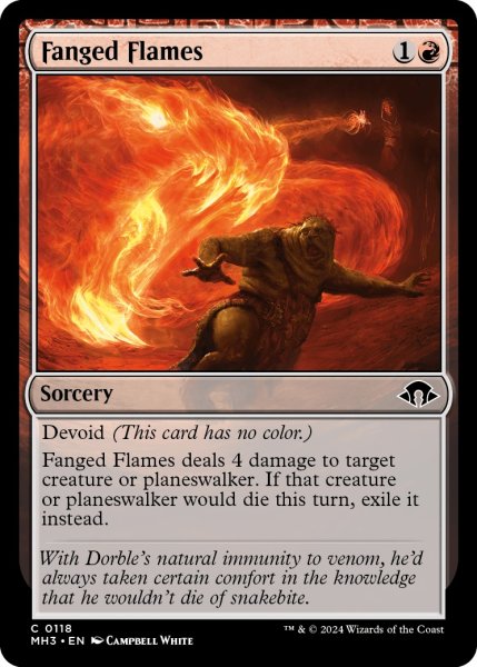 画像1: 【ENG】牙持つ炎/Fanged Flames[MTG_MH3_0118_C] (1)