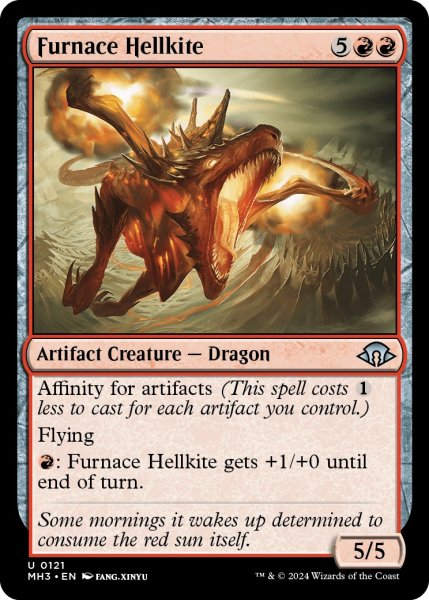 画像1: 【ENG】焼炉のヘルカイト/Furnace Hellkite[MTG_MH3_0121_U] (1)