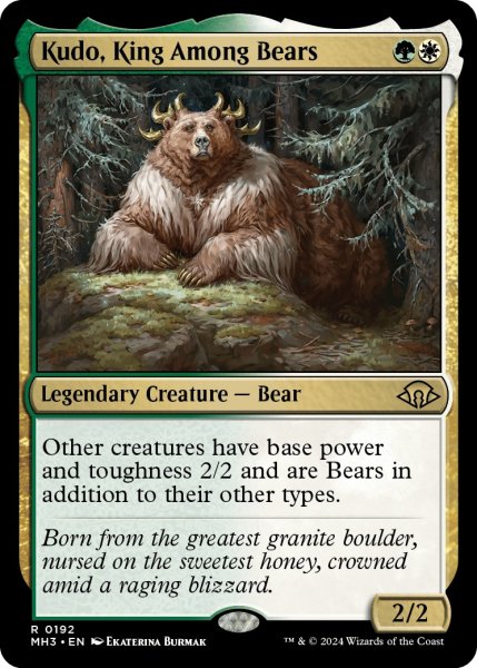 画像1: 【ENG】熊の中の王、クードー/Kudo, King Among Bears[MTG_MH3_0192_R] (1)