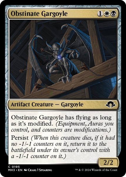 画像1: 【ENG】執拗なガーゴイル/Obstinate Gargoyle[MTG_MH3_0195_C] (1)