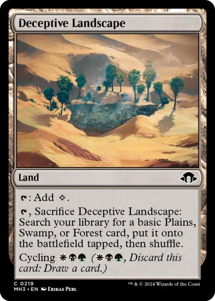 画像1: 【ENG】欺罔地帯/Deceptive Landscape[MTG_MH3_0219_C] (1)