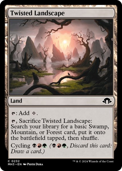 画像1: 【ENG】屈曲地帯/Twisted Landscape[MTG_MH3_0232_C] (1)