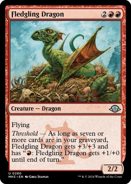 画像1: 【ENG】巣立つドラゴン/Fledgling Dragon[MTG_MH3_0280_U] (1)