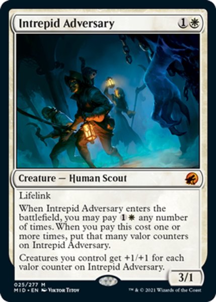 画像1: 【ENG】★Foil★剛胆な敵対者/Intrepid Adversary[MTG_MID_025M] (1)