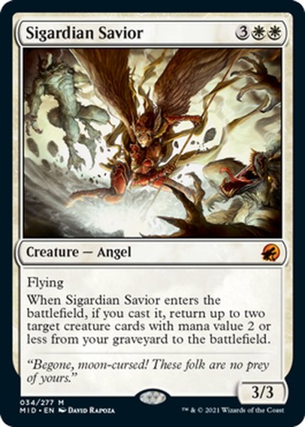 画像1: 【ENG】シガルダ教の救済者/Sigardian Savior[MTG_MID_034M] (1)