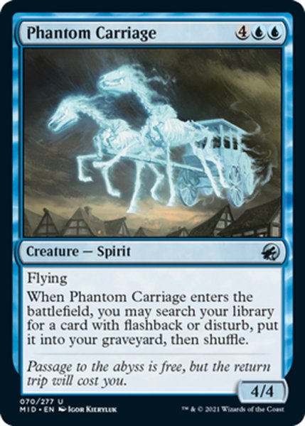 画像1: 【ENG】幻影の馬車/Phantom Carriage[MTG_MID_070U] (1)