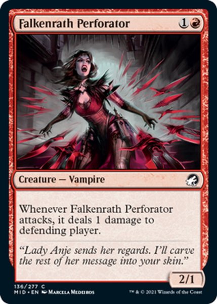 画像1: 【ENG】ファルケンラスの打ち抜く者/Falkenrath Perforator[MTG_MID_136C] (1)