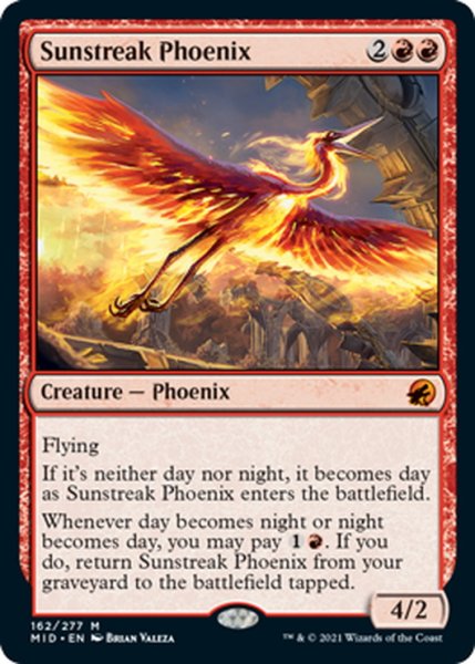 画像1: 【ENG】太陽筋のフェニックス/Sunstreak Phoenix[MTG_MID_162M] (1)