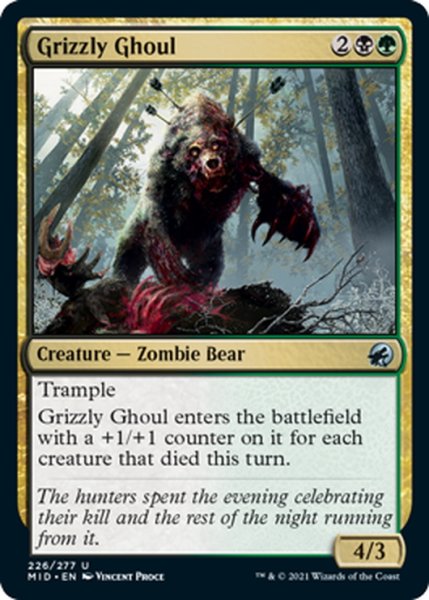 画像1: 【ENG】灰色熊のグール/Grizzly Ghoul[MTG_MID_226U] (1)