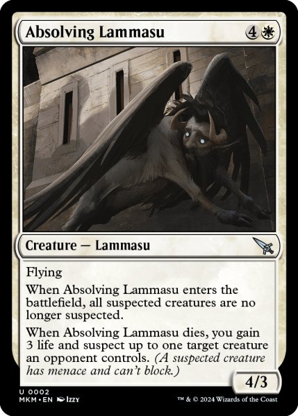 画像1: 【ENG】赦免するラマスー/Absolving Lammasu[MTG_MKM_0002_U] (1)